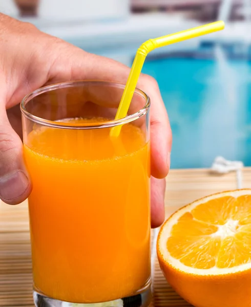 Orange Juice Fresh Indicates Swimming Pool Drink And Oranges