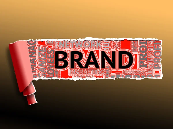 Brand Word Indicates Company Identity 3d Illustration