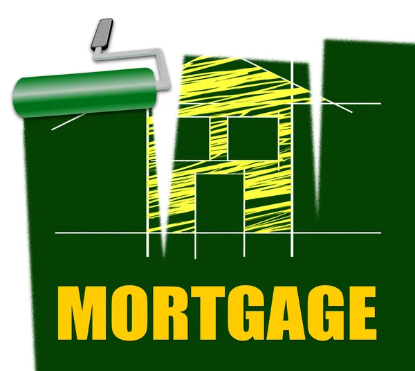 House Mortgage Represents Housing Loan And Credit