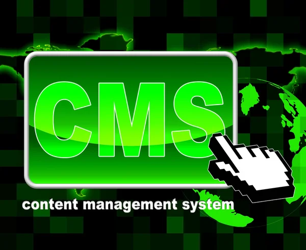 Content Management System Represents World Wide Web And Searching