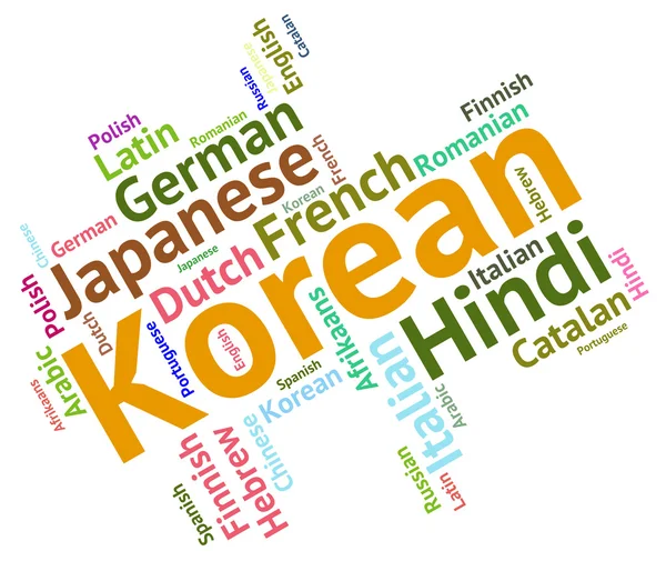 Korean Language Represents Text Translator And Words