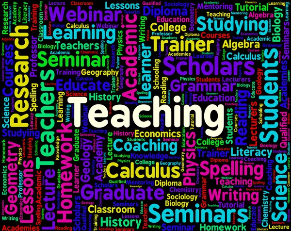 Teaching Word Represents Give Lessons And Coaching