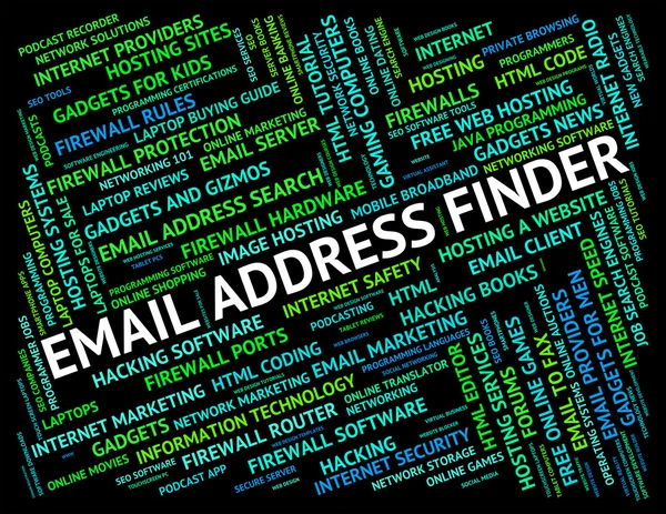 Email Address Finder Means Send Message And Addresses