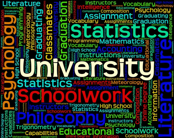 University Word Shows Educational Establishment And Academy