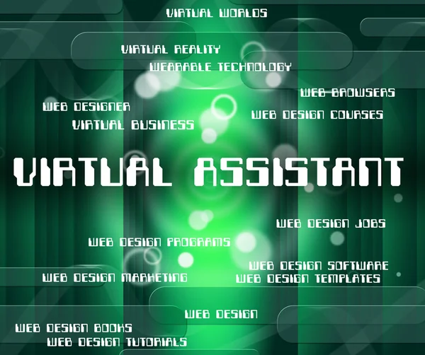 Virtual Assistant Represents Out Sourcing And Assistants