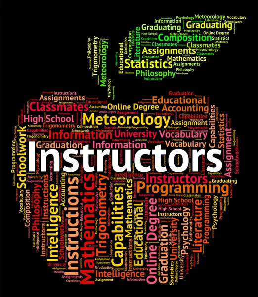 Instructors Word Indicates Give Lessons And Coaching