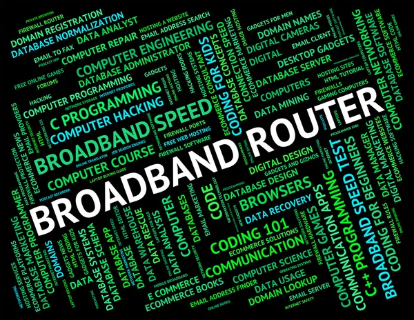 Broadband Router Shows World Wide Web And Communication