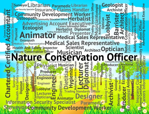 Nature Conservation Officer Indicates Eco Friendly And Administr