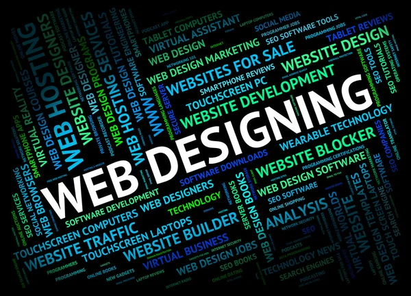 Web Designing Represents Internet Website And Designs