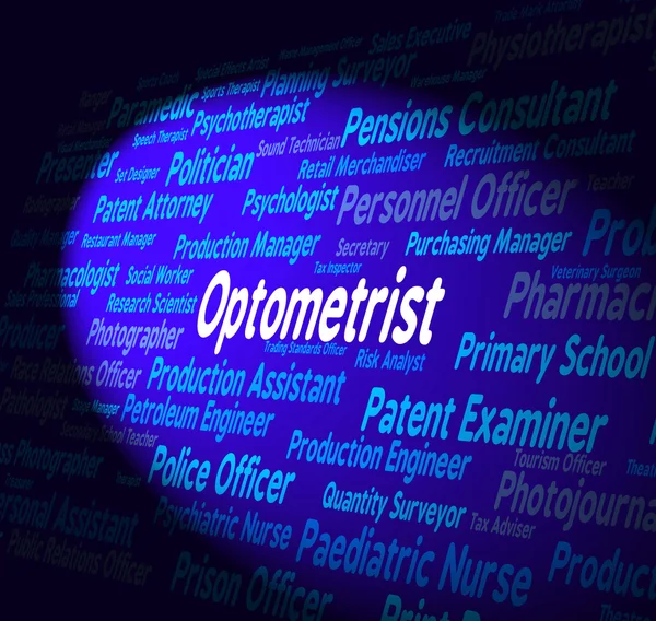Optometrist Job Shows Eye Doctor And Career