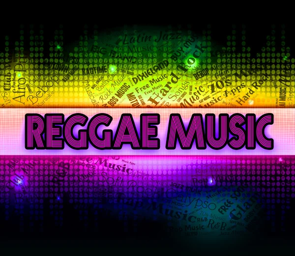 Reggae Music Represents Sound Tracks And Acoustic