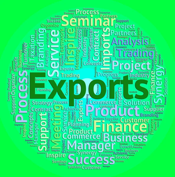 Exports Word Shows Sell Abroad And Exported