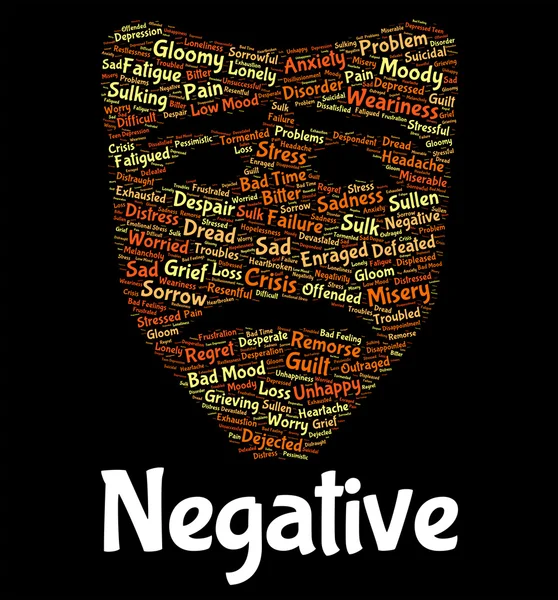 Negative Word Indicates Defeatist Pessimistic And Rejecting