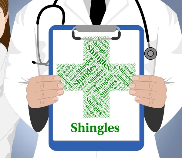 Shingles Word Shows Viral Disease And Afflictions