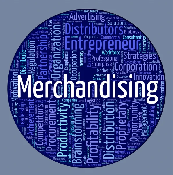 Merchandising Word Represents Trading Vending And Words
