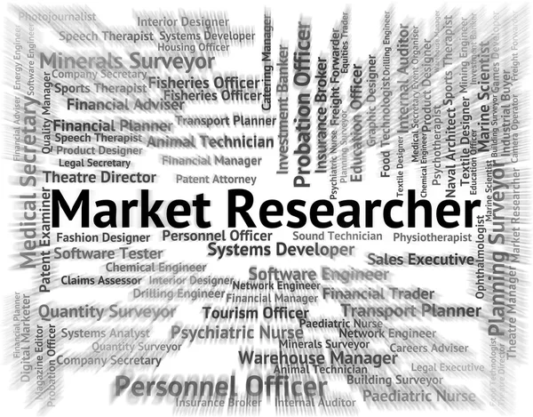 Market Researcher Shows Gathering Data And Examination