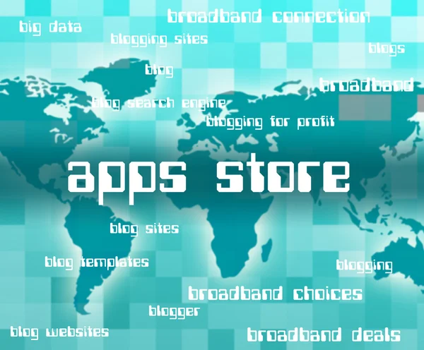 Apps Store Represents Application Software And Applications
