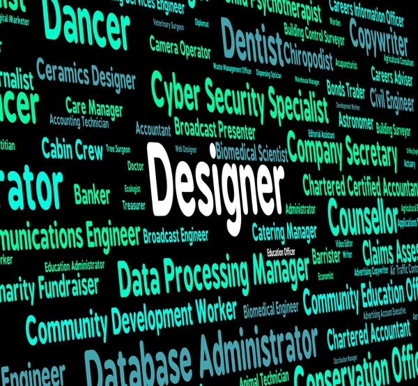Designer Job Indicates Career Designers And Designed