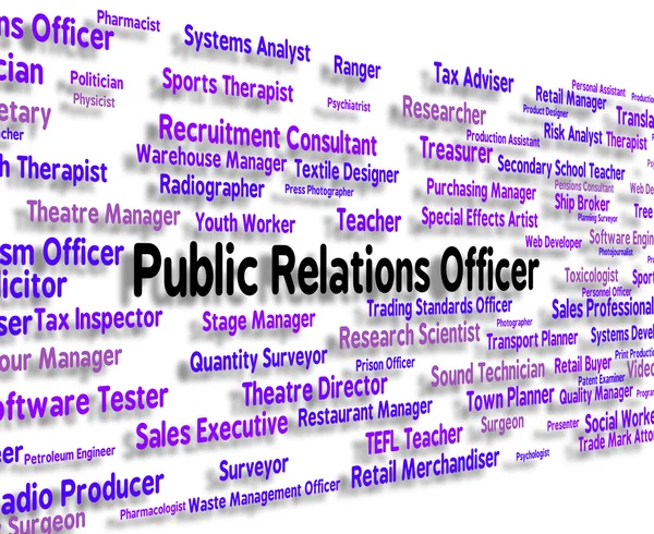Public Relations Officer Indicates Press Release And Career