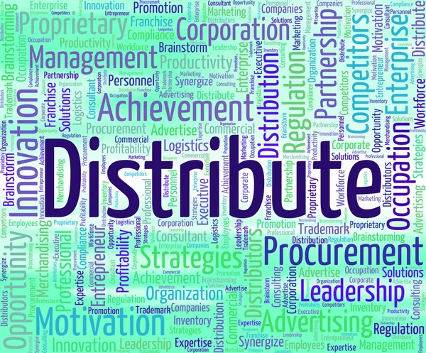 Distribute Word Represents Supply Chain And Delivery