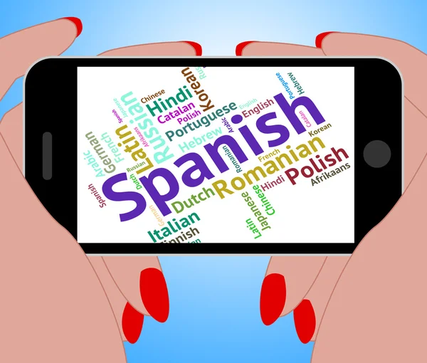 Spanish Language Represents Speech Spain And Foreign