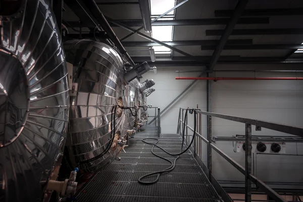 Industrial interior of an alcohol factory