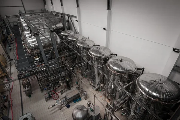 Industrial interior of an alcohol factory