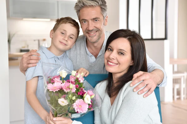 Daddy with son celebrating mother\'s day