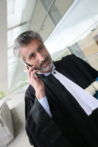Lawyer talking on phone