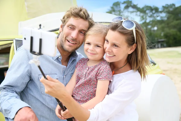 Family taking selfie picture