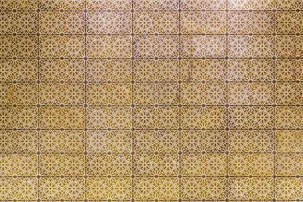 Ottoman Turkish style golden colored tiles background with geometric patterns