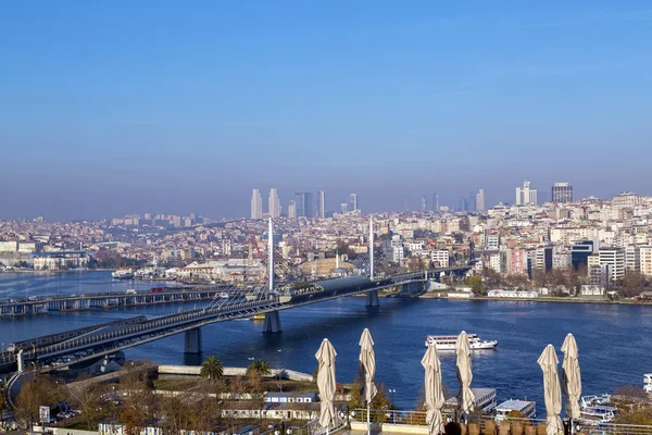 View from Suleymaniye Mosque built by the legendary Ottoman Sultan Suleiman the Magnificent overlooking the Golden Horn