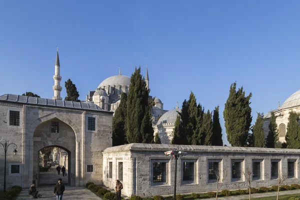 View from Suleymaniye Mosque built by the legendary Ottoman Sultan Suleiman the Magnificent overlooking the Golden Horn