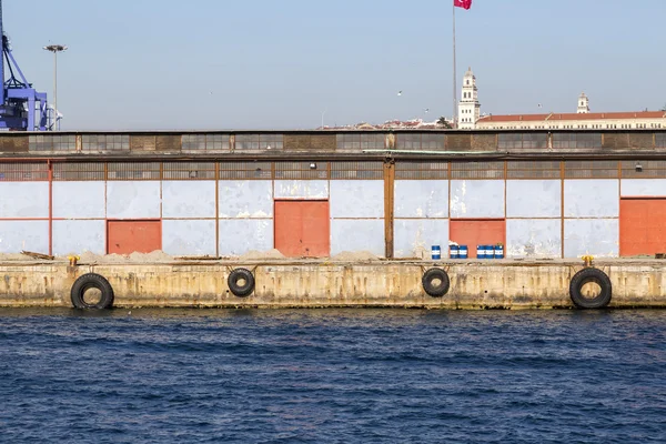 View from Kadikoy commercial dock located at the Kadikoy coast, Asian side of Istanbul, Turkey