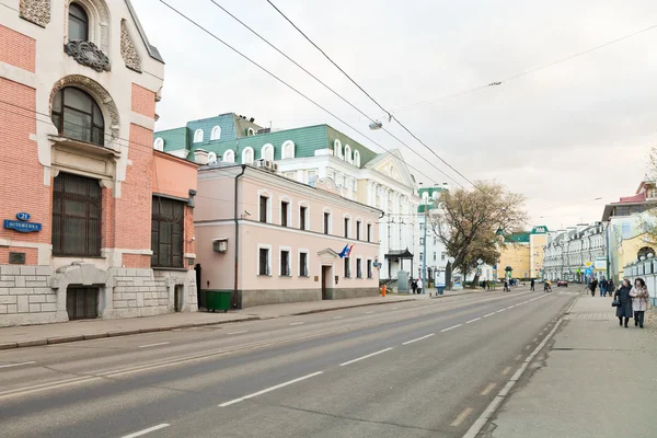 Ostozhenka street in Moscow in autumn