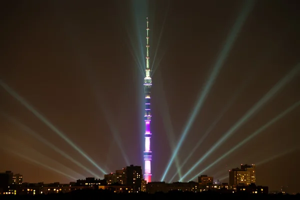 Night lighting in Moscow and TV Tower