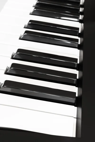 Side view keys of musical digital keyboard