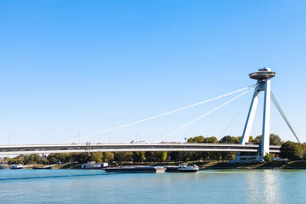 Most SNP bridge over Danube river in Bratislava