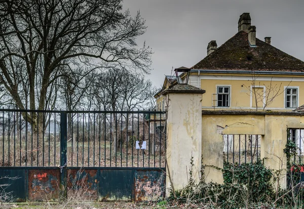 Gate at abandoned factory