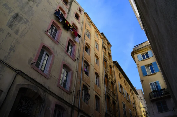 Old houses with garment in marseille