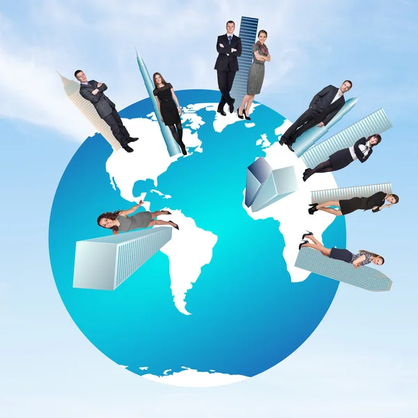 Concept of global business team