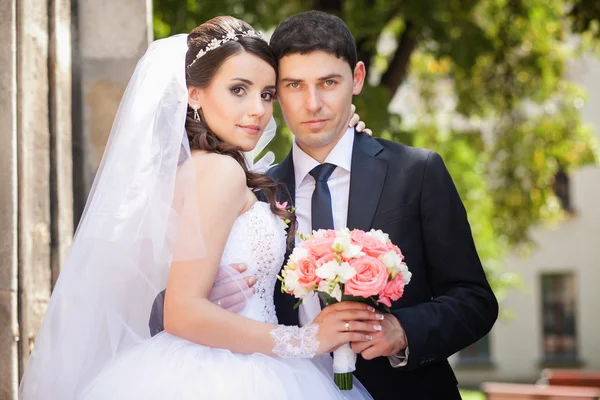 Beautiful summer wedding that took place in the old city with wo