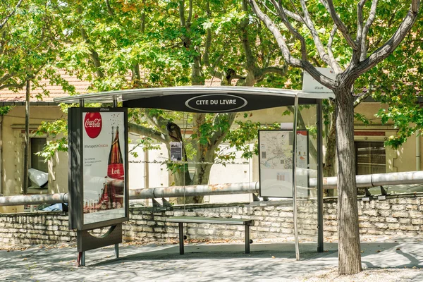 Empty bus station in Aix-of-Provence, France