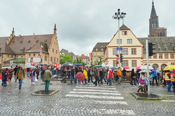 Strasbourg transportation paralyzed during protest