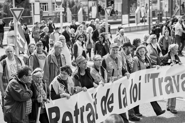 People walking with placards