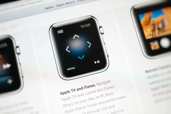 Apple Computers website with Apple Watch features