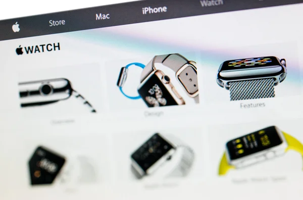 Apple Computers website with Apple Watch details