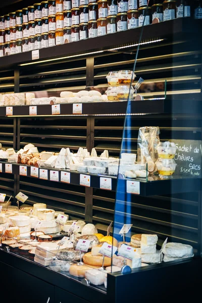 French cheese variety in French Supermarket