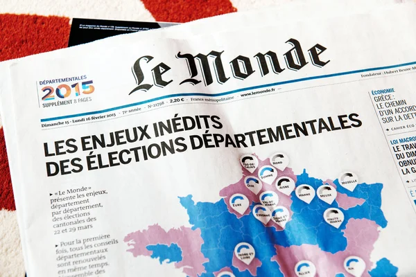 Le Monde magazine with elections in France