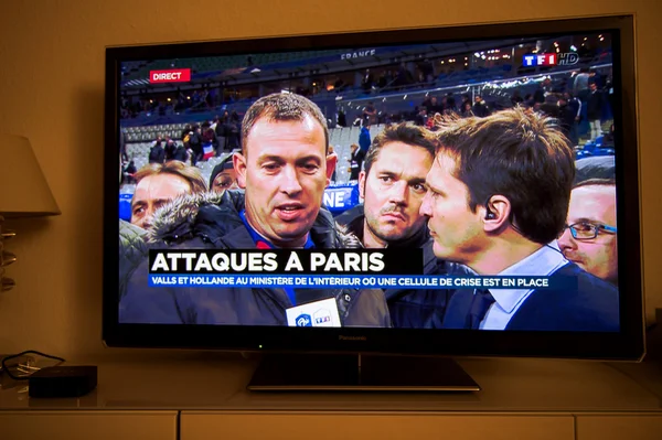 French Television reporting live about the attacks